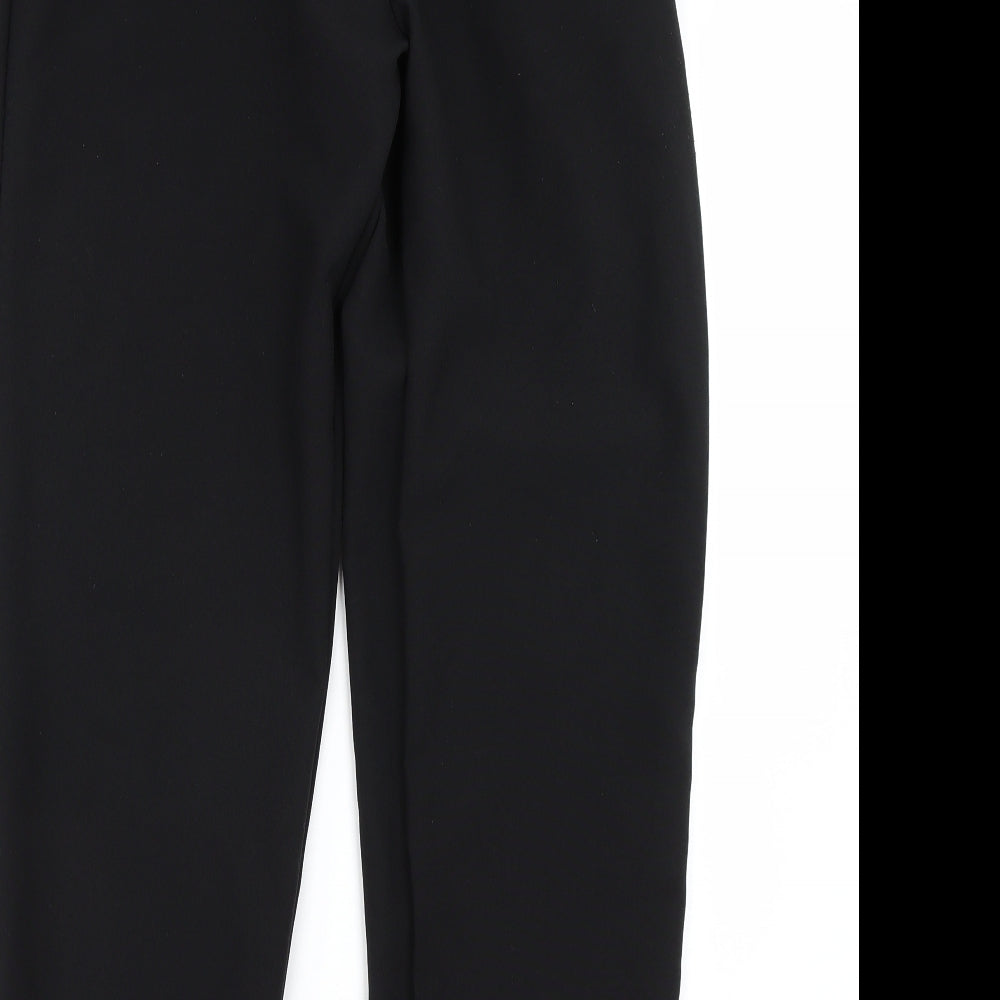 Womens UK Size 16 Preworn Regular Fit Black Trousers