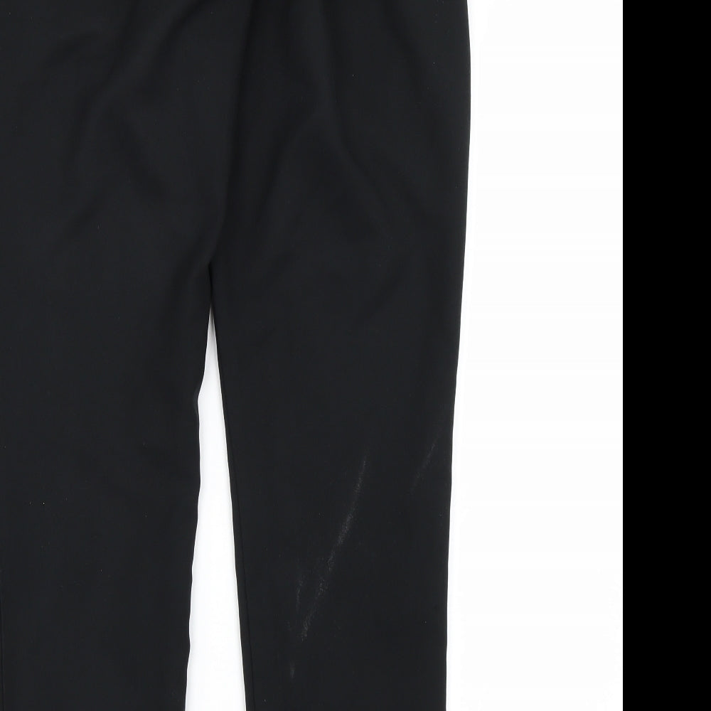 Womens UK Size 8 Preworn Regular Fit Black Trousers