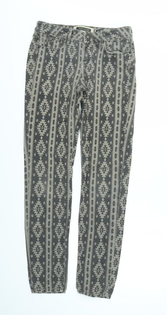 Womens UK Size 8 River Island Regular Fit Straight Brown Jeans