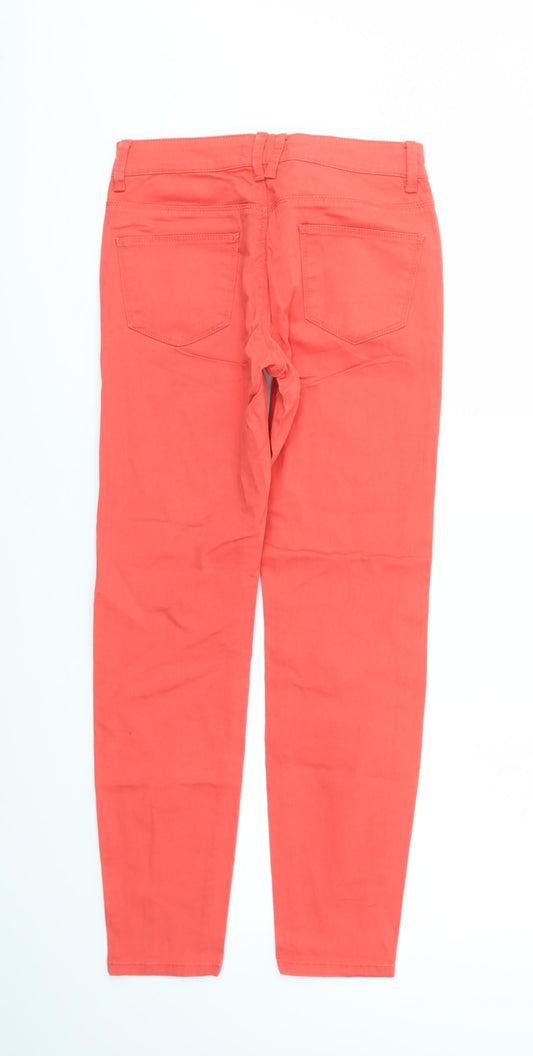 M&S Womens Red Skinny Jeans Size 8 L28 in