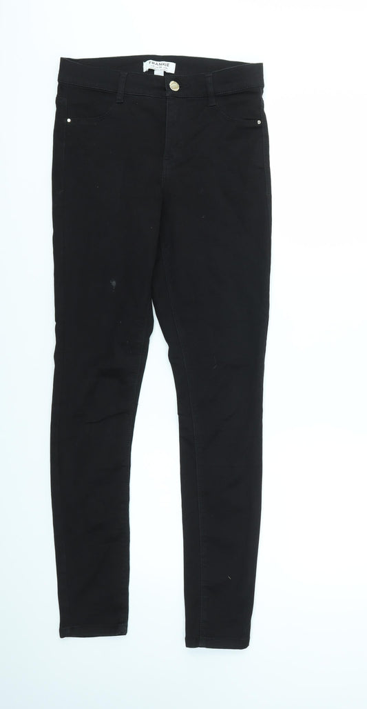 Womens UK Size 10 Dorothy Perkins Regular Fit Black Trousers