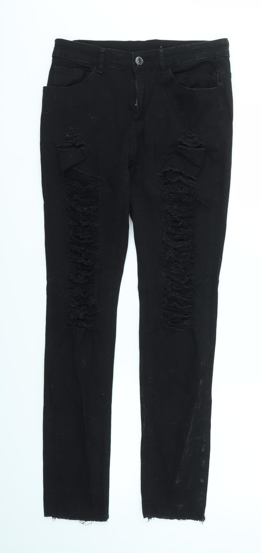 SHEIN Womens Black Skinny Jeans Size M L30 in