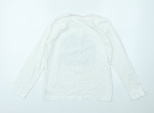 Nutmeg Girls White Basic T-Shirt Size 13 Years