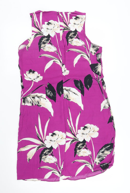 F&F Womens Purple Floral Shift Size M