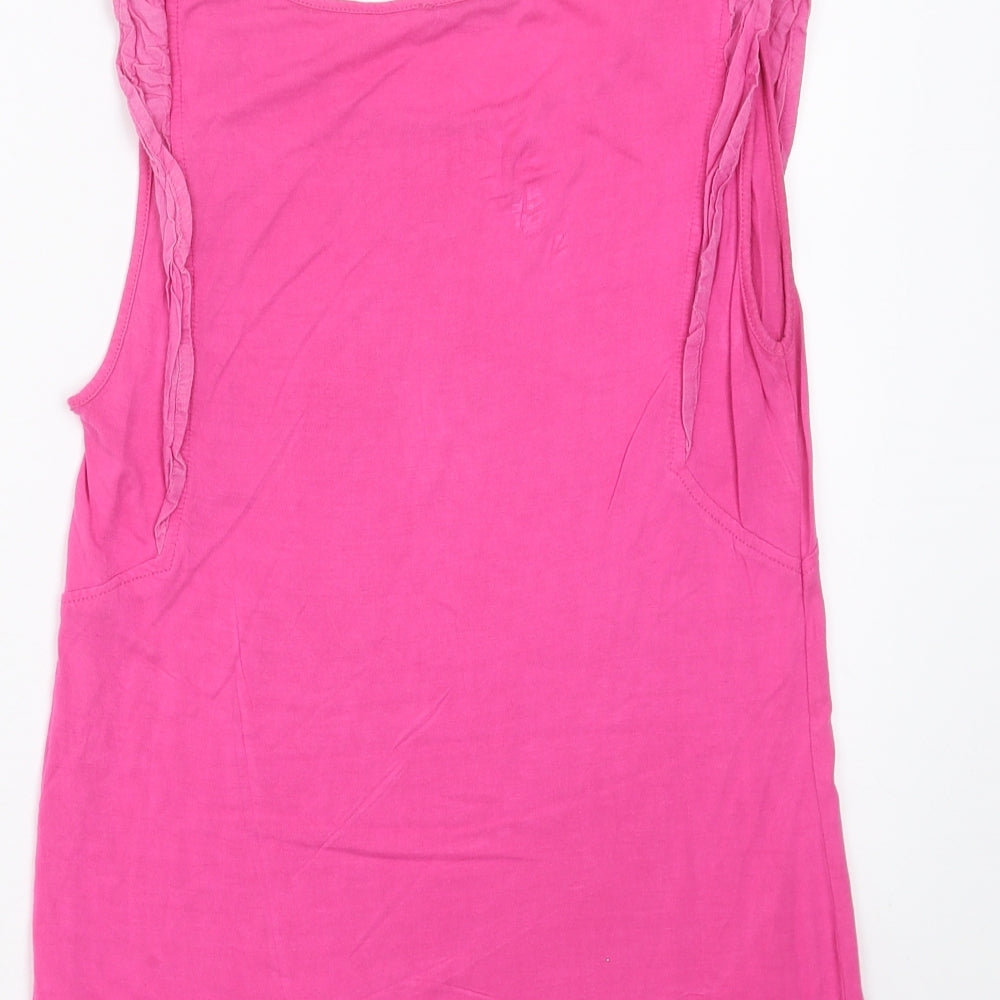 Womens UK Size S Oasis Pink Basic T-Shirt