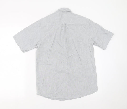 Primark Mens Grey Button-Up Size S