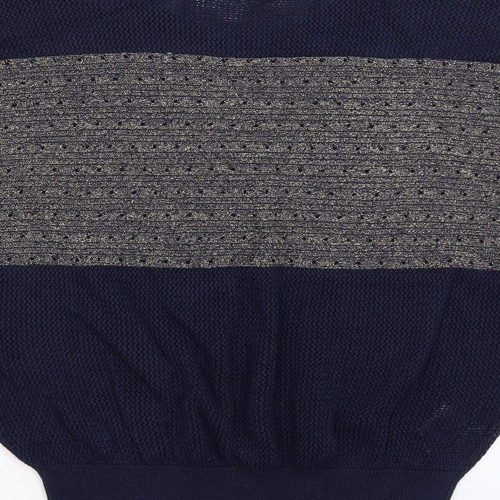Womens UK Size S Preworn Blue Pullover Jumper