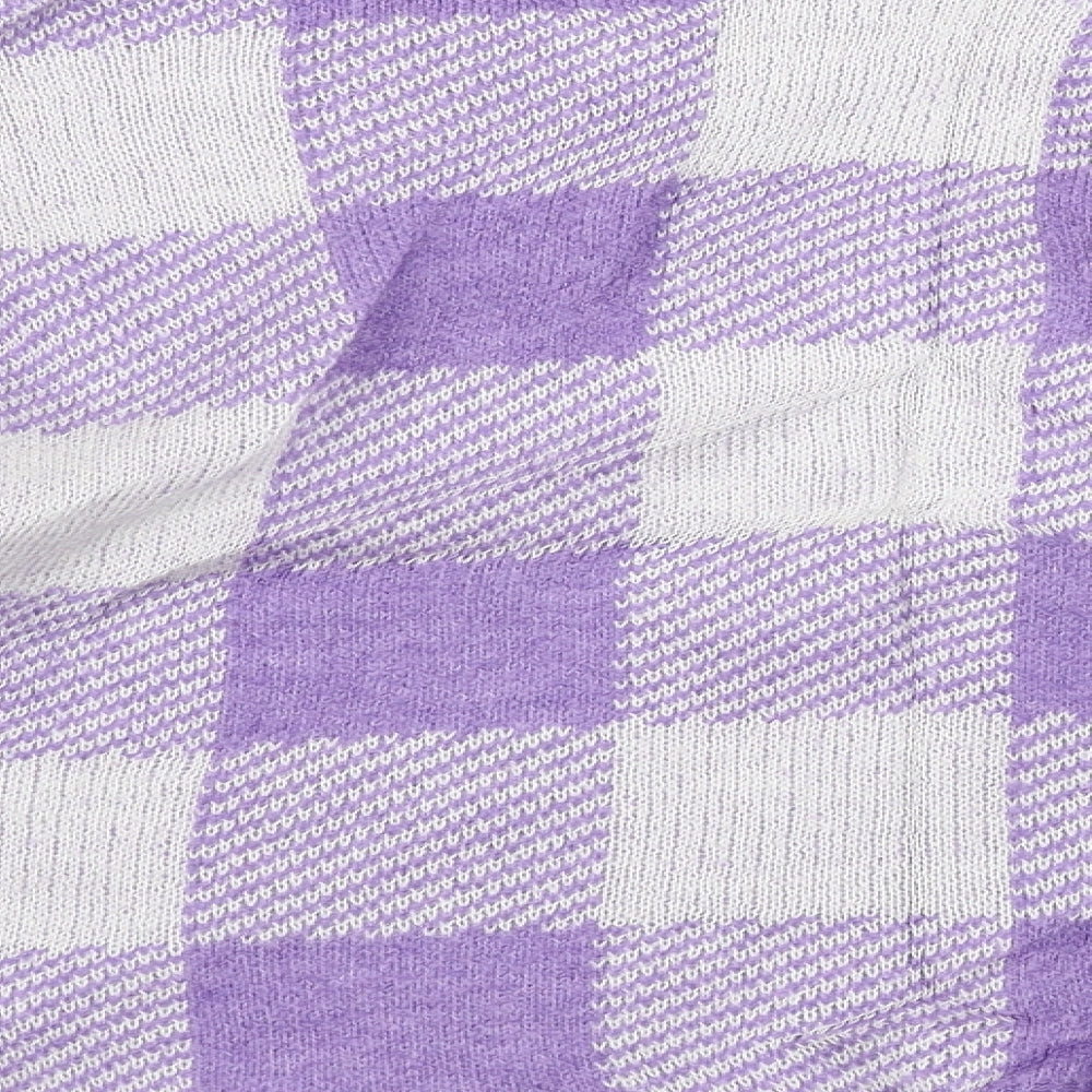 Primark Womens Purple Check Pullover Jumper Size S