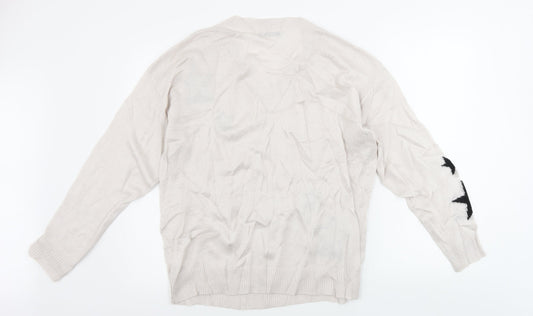 SheIn Womens Pink   Pullover Jumper Size L  - Star pattern