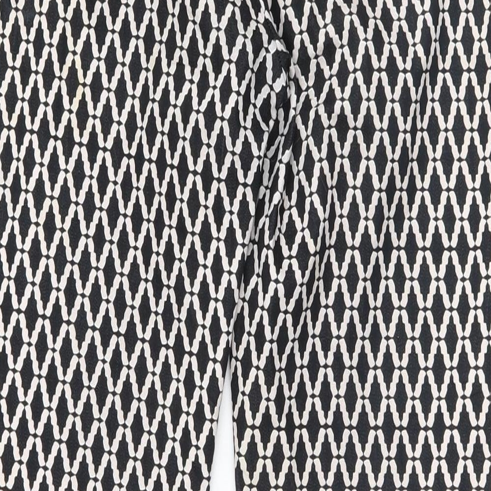 Womens UK Size 28 Preworn Regular Fit Black Trousers