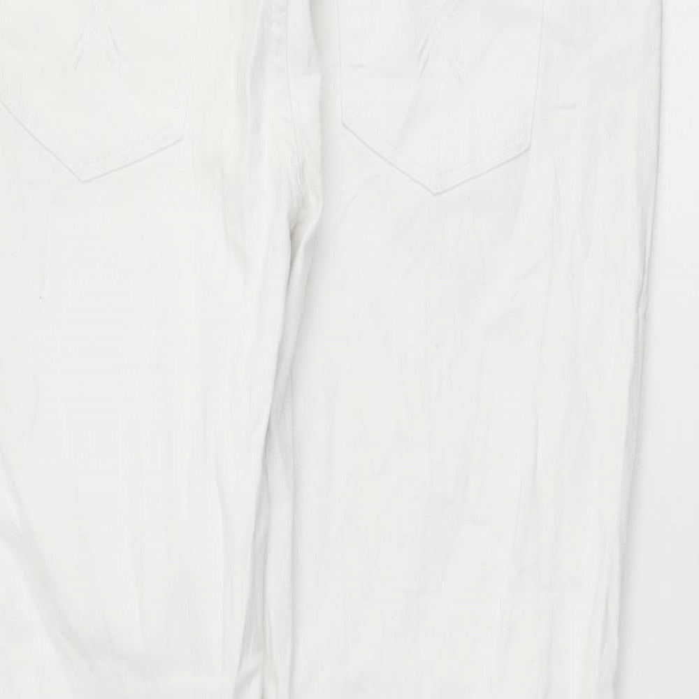 Womens UK Size 14 yes yes Regular Fit Tapered White Jeans