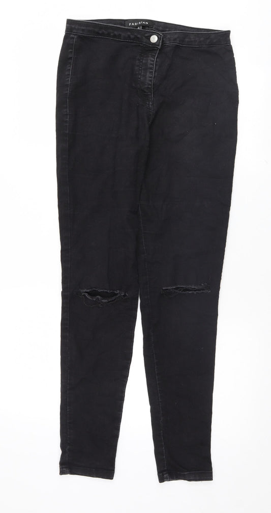 Parisian Womens Black Skinny Jeans Size 12 L28.5 in