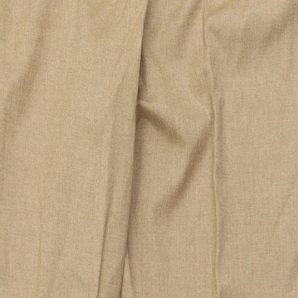 Womens UK Size 42 Preworn Regular Fit Brown Trousers
