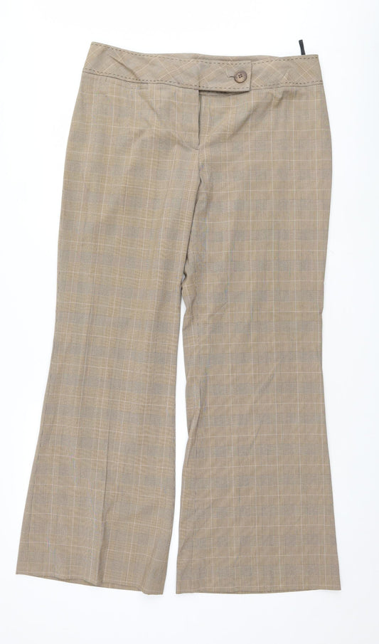 Womens UK Size 16 Dunnes Stores Regular Fit Brown Trousers