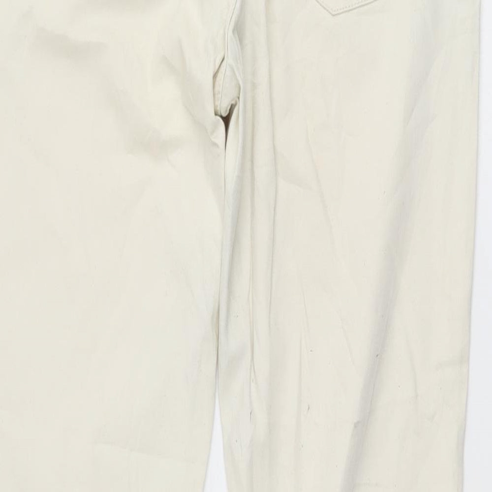 Womens UK Size L Cropp Regular Fit Skinny White Jeans