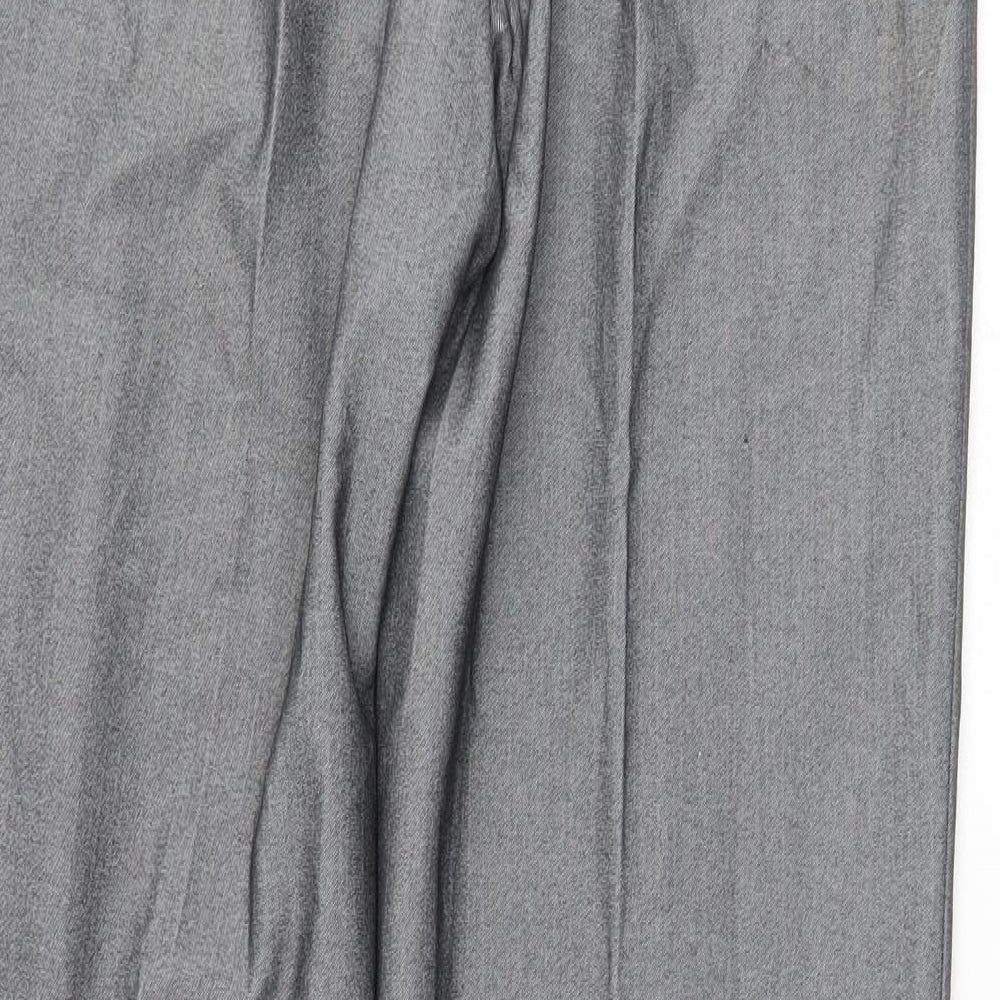 Womens UK Size 8 Preworn Regular Fit Grey Trousers