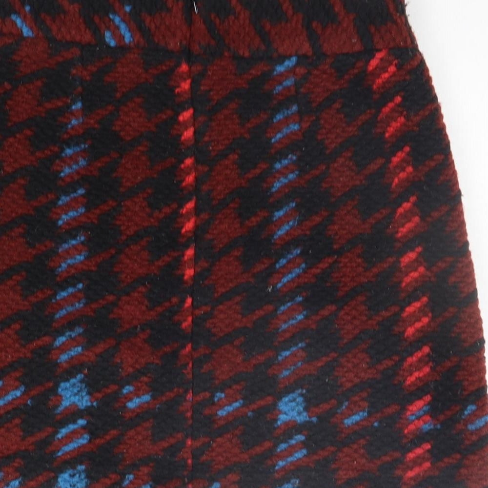 New Look Womens Purple Geometric A-Line Skirt Size 8