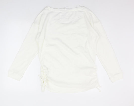 F&F Womens White Pullover Jumper Size S