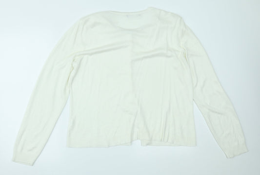 Primark Womens White Cardigan Jumper Size 20