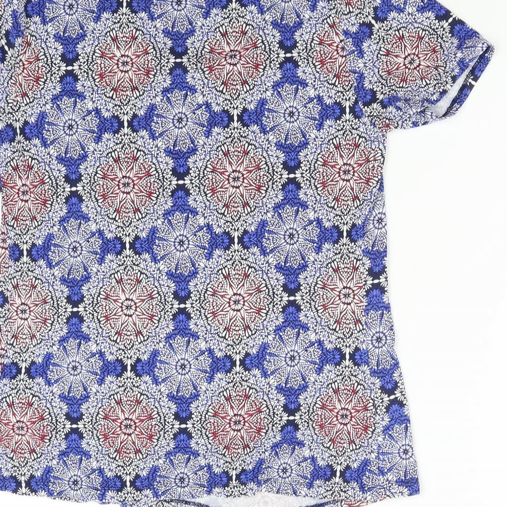 Womens UK Size 8 M&S Blue Basic T-Shirt