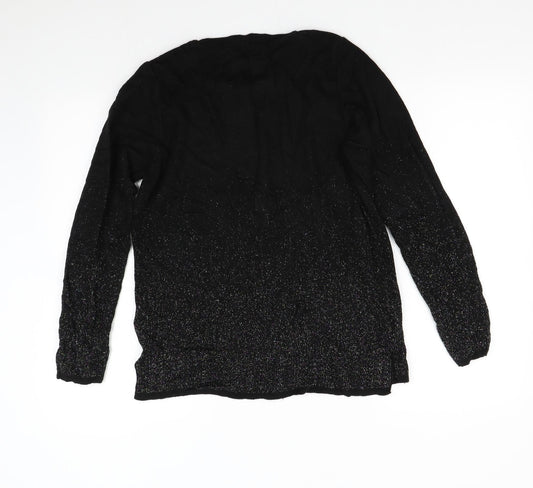 LC Wakiki Womens Black Knit Pullover Jumper Size L