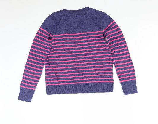 Gap Girls Multicoloured Striped Knit Pullover Jumper Size L - Heart