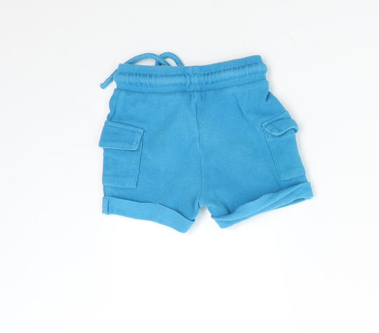 George Baby Blue Cargo Trousers Size 12-18 Months - Shorts