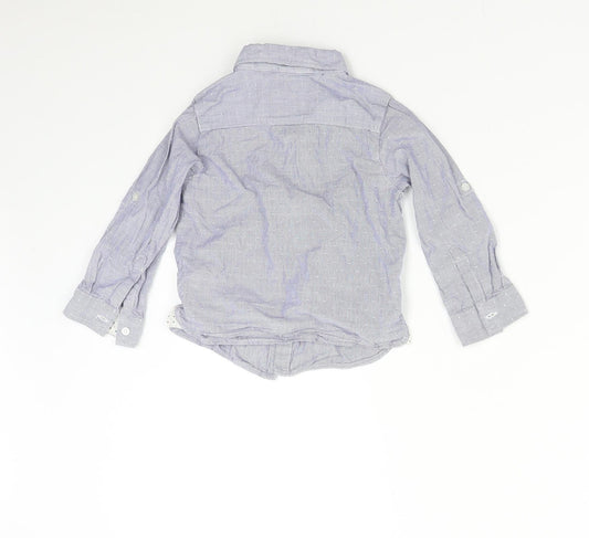Mothercare Boys Blue Striped Basic Button-Up Size 2-3 Years