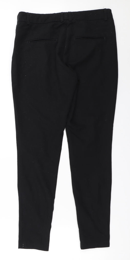 Womens UK Size 8 BHS Regular Fit Black Trousers