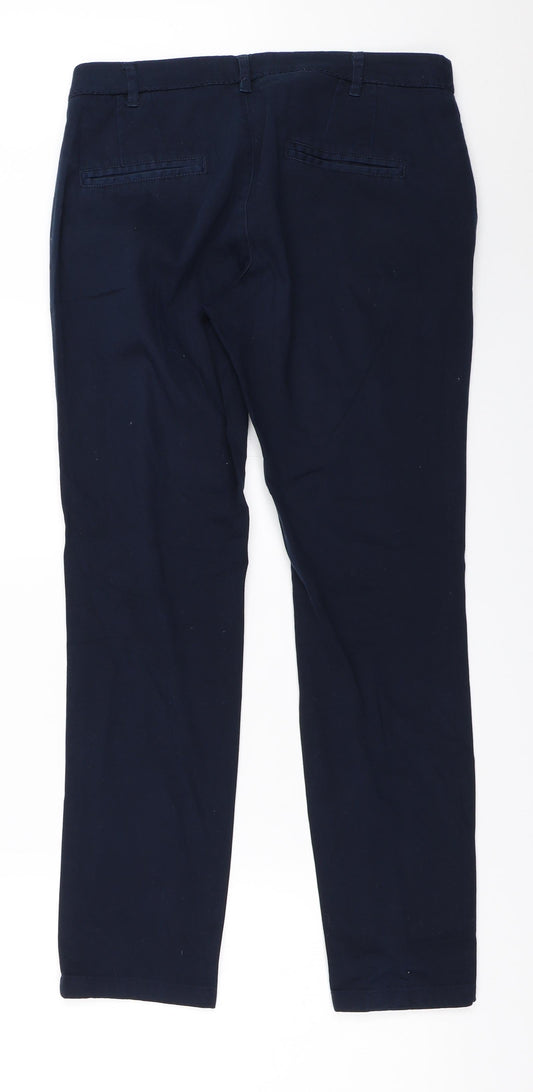 Mango Womens Blue Capri Trousers Size 38 L28 in