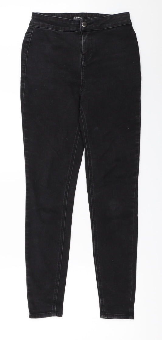 Tu Womens Black Skinny Jeans Size 8 L28 in