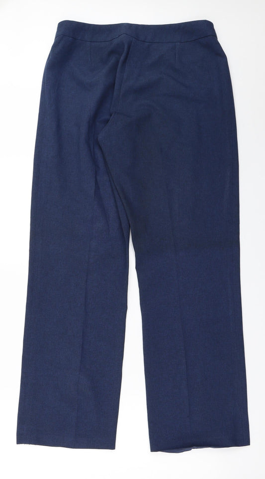 Simply Classic Womens Blue Trousers Size 12 L30 in