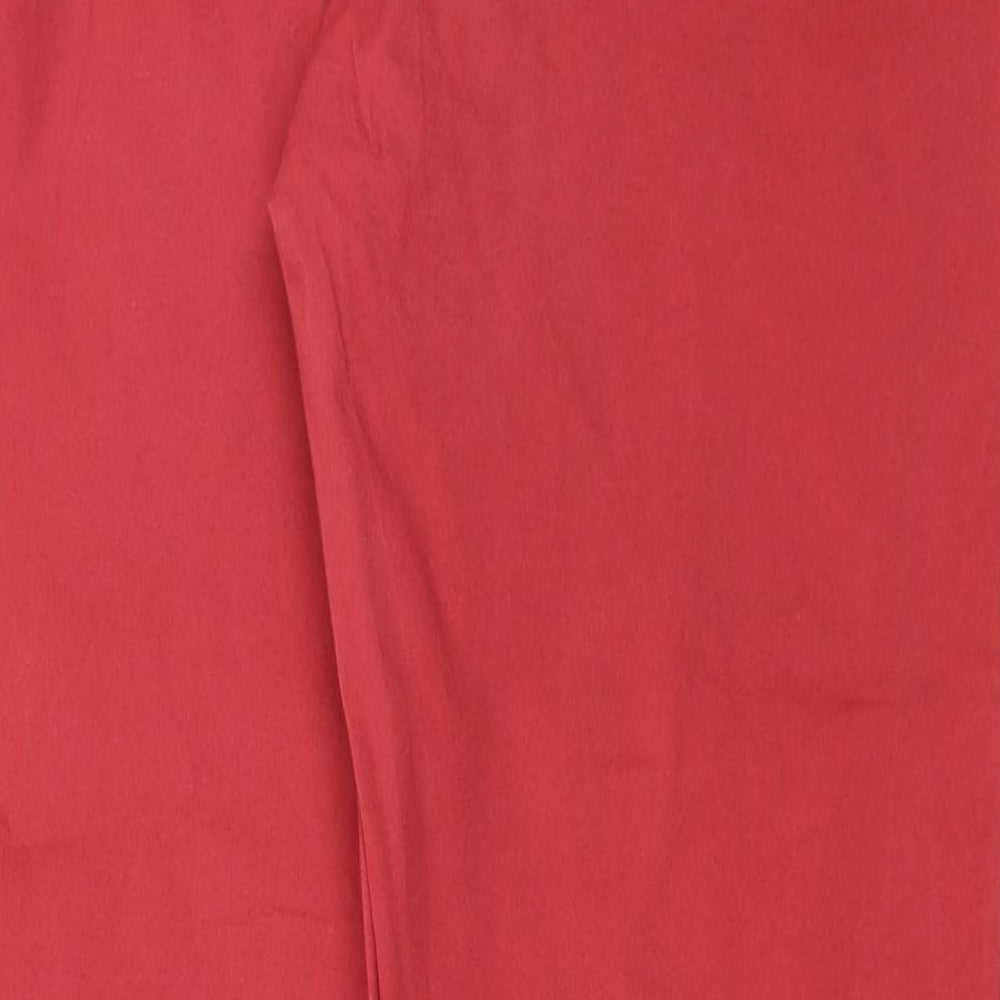 Nutmeg Womens Red Chino Trousers Size 10 L27 in