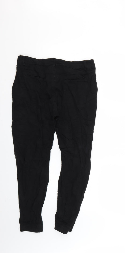 RESERVED Womens Black Trousers Size 10 L23 in
