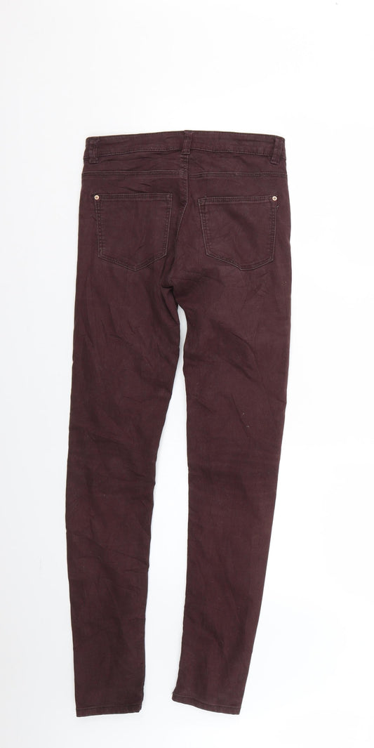 H&M Womens Purple Skinny Jeans Size 6 L29 in