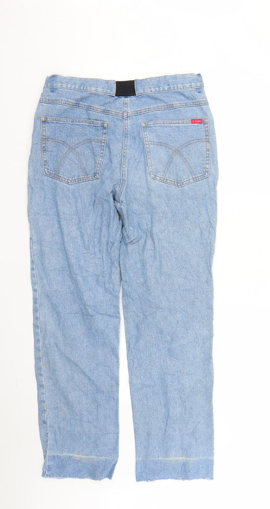 Mens UK Size Preworn Regular Fit Straight Blue Jeans