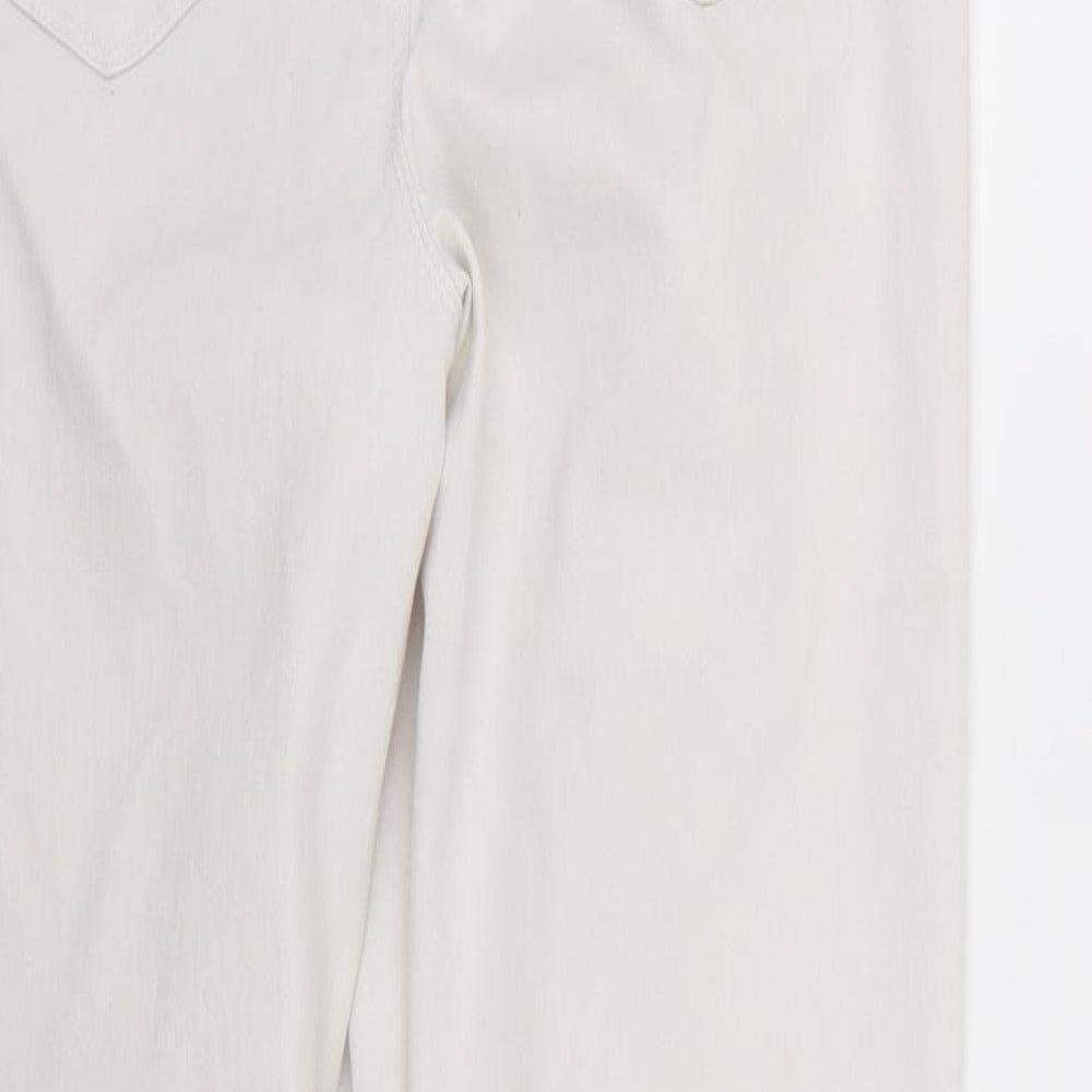 Womens UK Size 12 Denim Regular Fit Skinny White Jeans