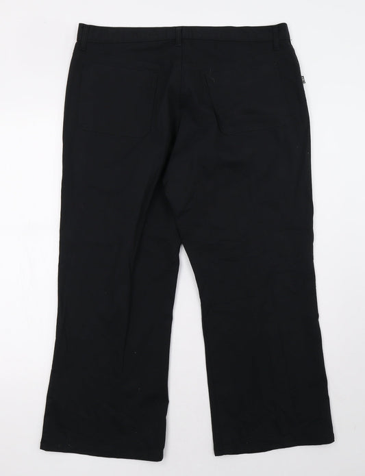last gasp Womens Black Trousers Size 18 L28 in