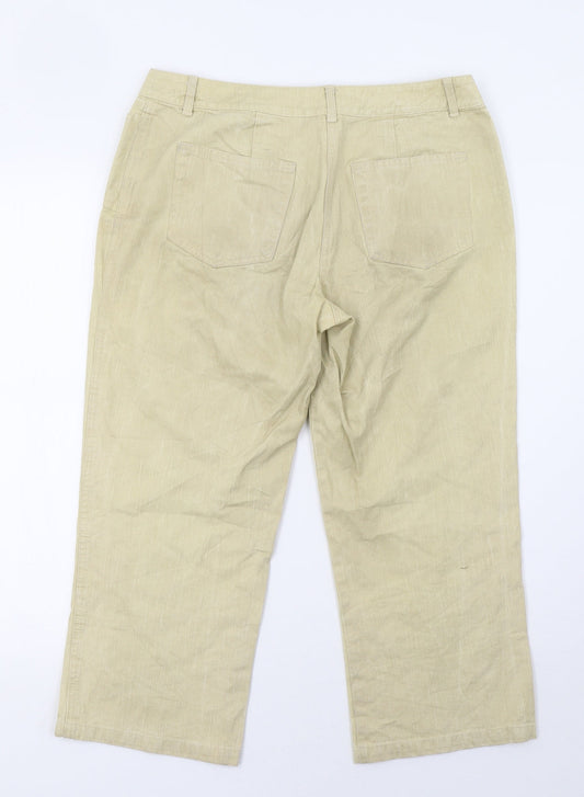 George Womens Beige Denim Capri Jeans Size 12 L25 in