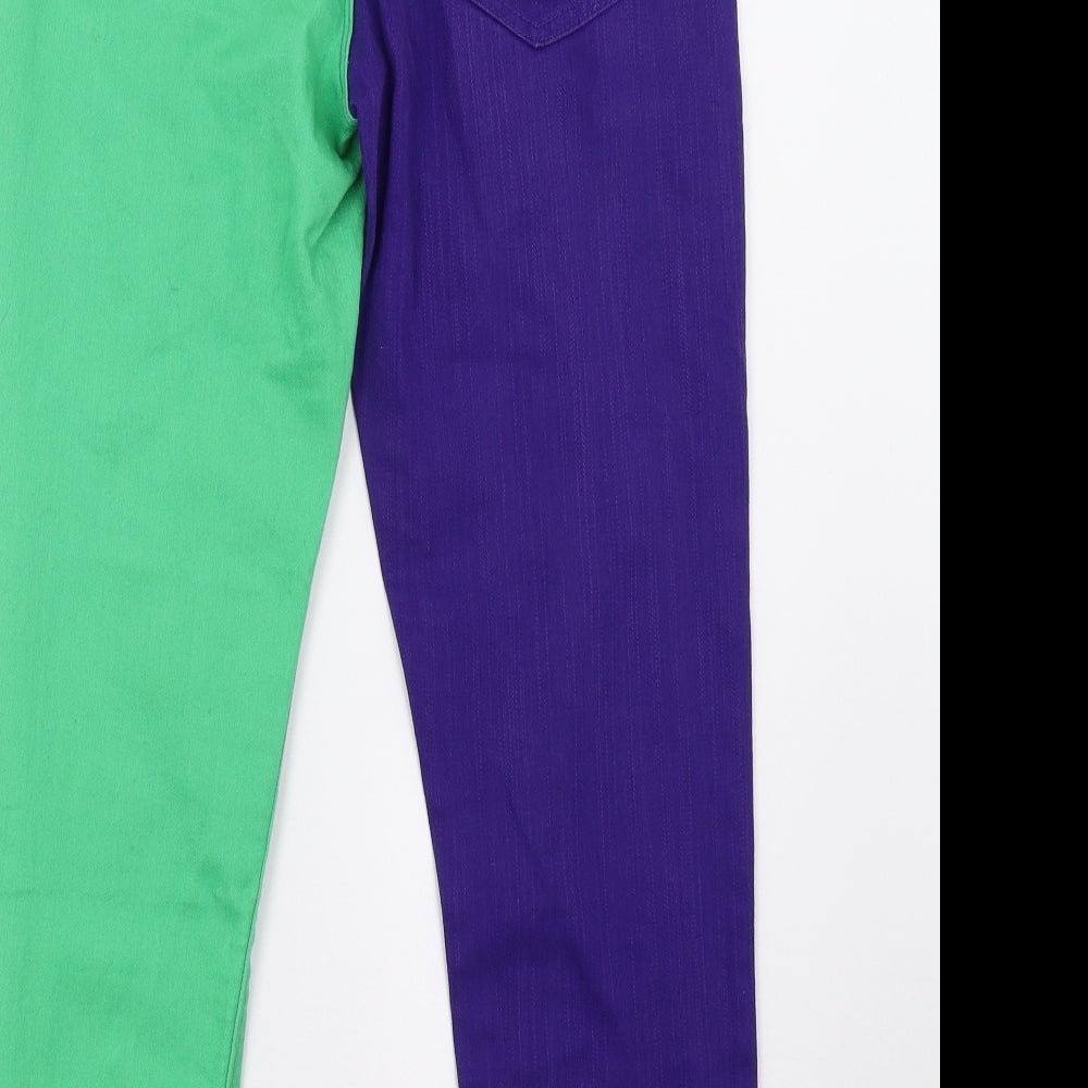 Dorothy Perkins Womens Purple Denim Straight Jeans Size 10 L27 in