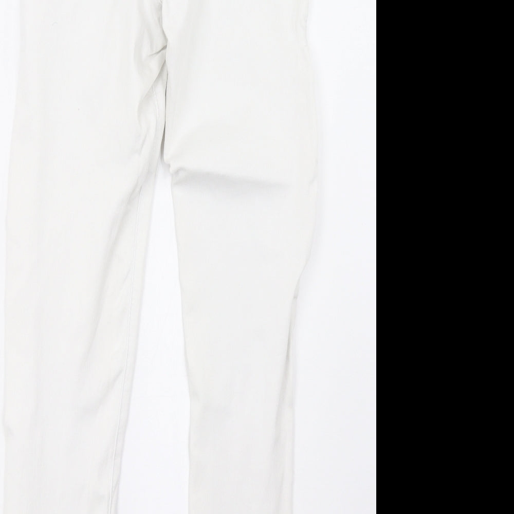 Topshop Womens White Denim Skinny Jeans Size 26 L32 in