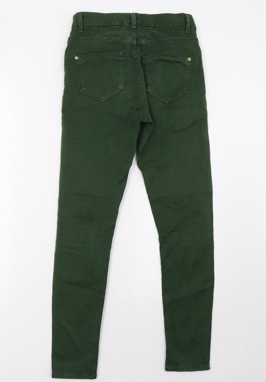 Moto Womens Green Skinny Jeans Size 26 L32 in