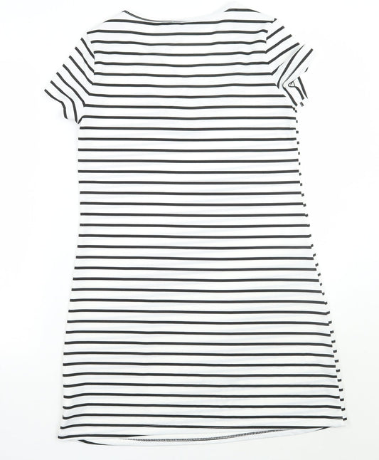 SheIn Womens White Striped A-Line Size S