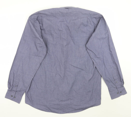 George Mens Blue Button-Up Size 15.5
