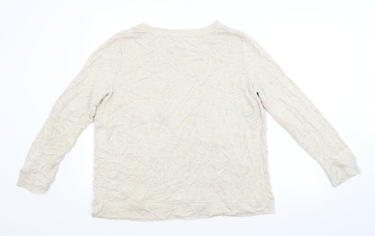 Womens UK Size 16 M&S Beige Pullover Jumper