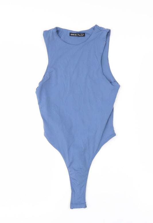 Womens UK Size XS Shein One-Piece Blue Bodysuit