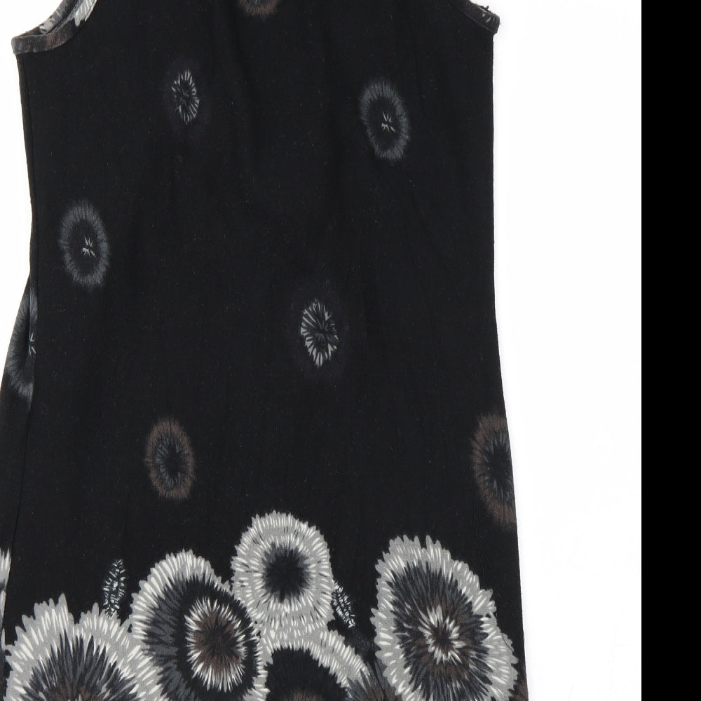 AX Paris Womens Black Floral Tank Dress Size 10