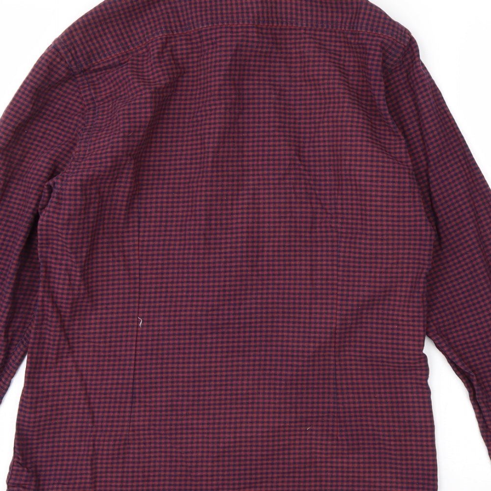 Mens UK Size S Burton Multicoloured Button-Up Long Sleeve Casual Shirt
