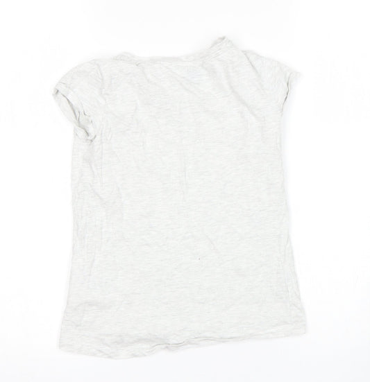 H&M Girls Grey Basic T-Shirt Size 9-10 Years