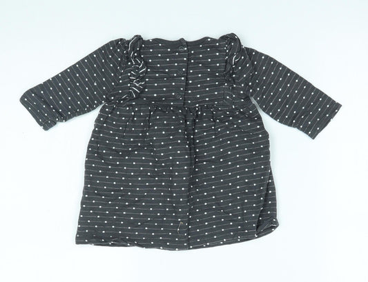 George Girls Grey Polka Dot A-Line Size 3-6 Months